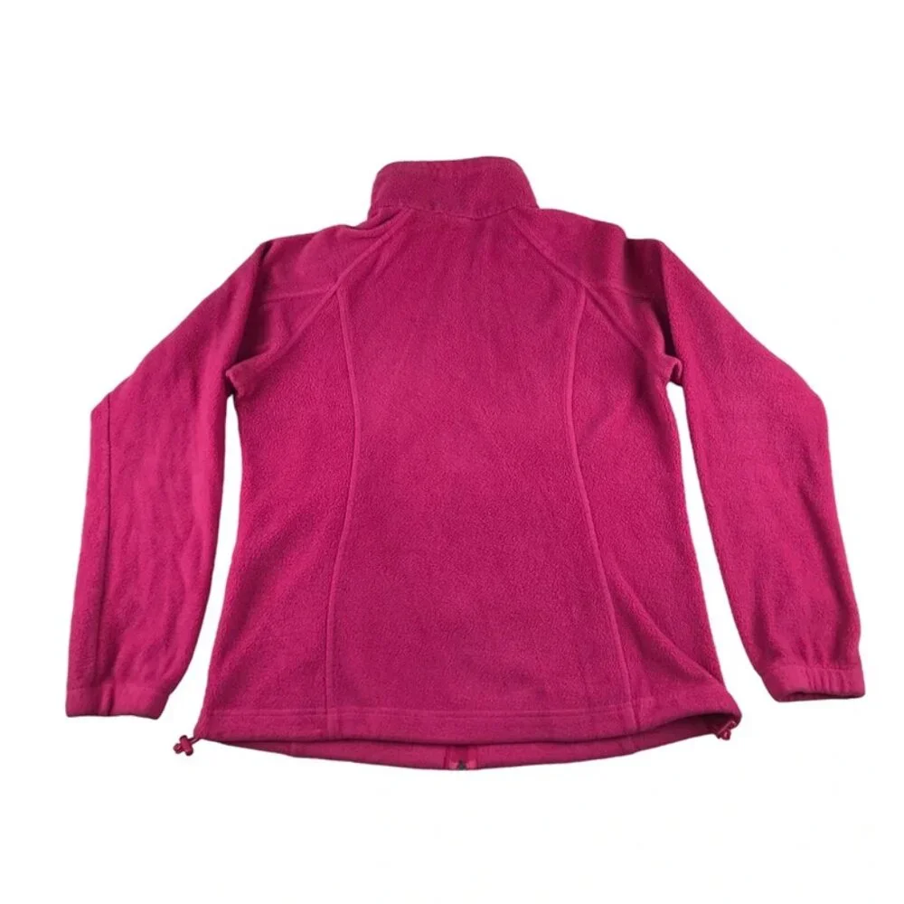 Columbia Womens‎ Fuchsia Long Sleeves Pocket Full Zip Fleece Jacket Size Medium